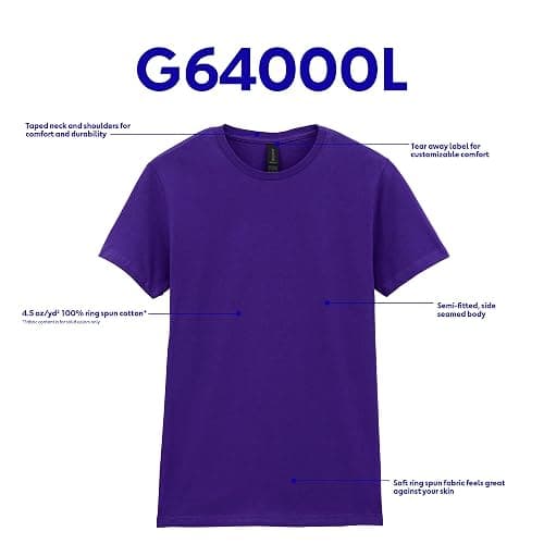 Gildan Womens Softstyle Cotton T-Shirt, Style G64000l, Multipack thumbnail 5