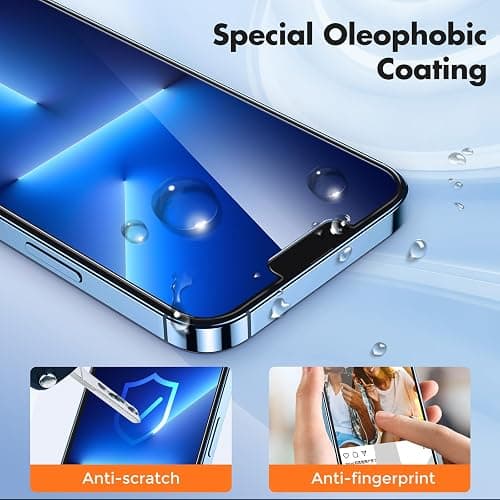 UNBREAKcable 2-Pack Screen Protector for iPhone 13 Pro/14/13 | Tempered Glass, Military Grade Shatterproof, 9H+ Hardness, 99.99% HD, Bubble-Free, Easy Install, for iPhone 13 Pro/14/13 thumbnail 6