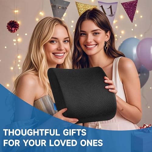 Lumbar Support Pillow for Office Chair, College Dorm Room Essentials, Memory Foam, Lower Back Support for Car, Back Pain Relief, Back Cushion for Chair with Adjustable Strap and Mesh Washable Cover thumbnail 8
