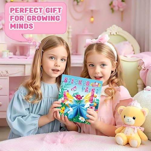 2PCS CutteeyFyry Paint by Number Sticker Book Travel Activities for Girls Kids - Road Trip & Airplane Toys, Birthday Present, Classroom Gifts, Travel Essentials for Toddlers & Long Car Rides thumbnail 7