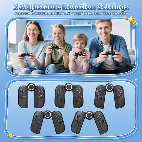 [Upgraded 2.0] FASTSNAIL Charging Grip for Nintendo Switch 2 (2025), Strong Magnetic Grip Controller with 5-Levels Adjustable Rotation Positions for Joycon 2 with LED Indicator & 1.5m/4.9ft Charger Cable thumbnail 3