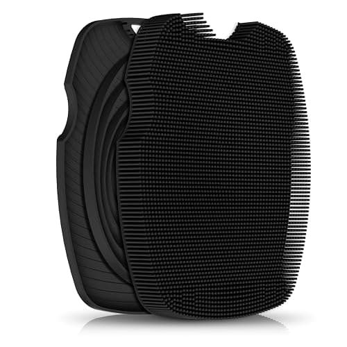 Canroom Silicone Body Scrubber - Anti Zinc Infused-Highly Elastic Bristles Exfoliating Body Scrubber for Shower Body,Cellulite Reduction,Blood Circulation- Black thumbnail 8