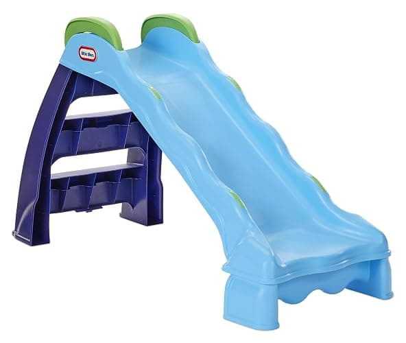 Little Tikes 2-in-1 Indoor-Outdoor Wet or Dry Slide, Dark_blue - Image 1