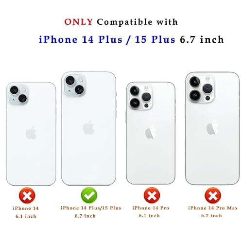 DEFBSC for iPhone 14 Plus/15 Plus Case, Cute Clear Wavy Art Design Aesthetic Pattern Phone Case for Women Girls, Wave Frame Durable Protective Cover Full Camera Protection Bumper, Yellow thumbnail 2