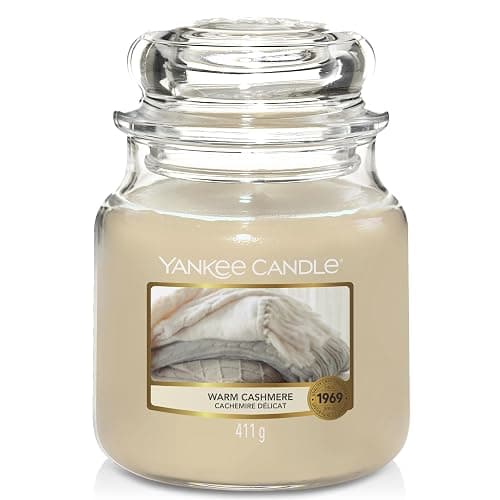 Yankee Candle Scented Candle | Warm Cashmere Medium Jar Candle| Burn Time: up to 75 Hours - Image 1
