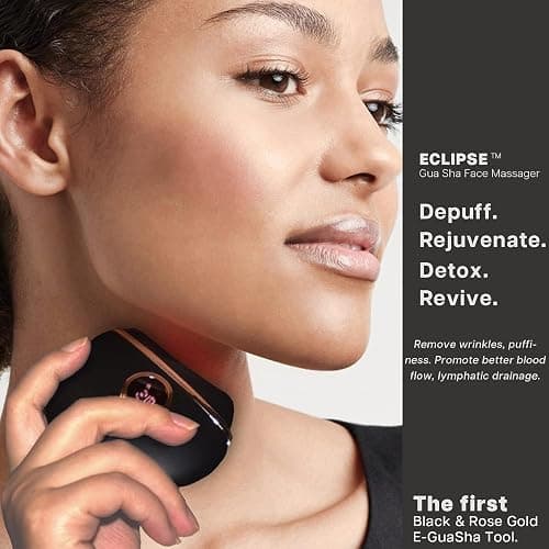 VRAIKO Eclipse Gua Sha Facial Tools, Electric Face Massager with 3-Level Heat & Vibration & 1000mAh Battery, Neck & Face Lift, Wrinkle and Puffiness Reduction thumbnail 2