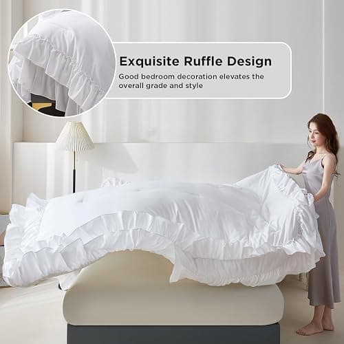 Queen ruffle bedding thumbnail 5