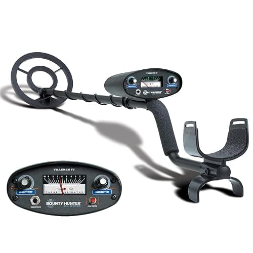 Bounty Hunter TK4 Tracker IV Metal Detector – All-Terrain Gold, Silver, Coin & Relic Finder with 8" Waterproof Coil, 3 Detection Modes – for Adults & Kids – Made in USA - Image 1