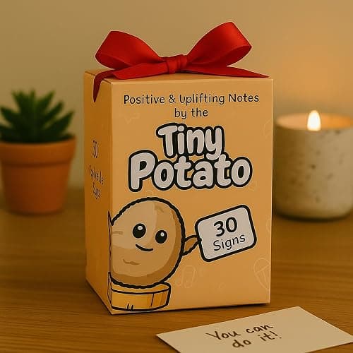 Tiny Potato - Positive Crochet with 30 Swappable Affirmation Cards | Small Gifts for Women, Teen Girls, BFF for Birthday, Mental Health Emotional Support, Christmas Stocking Stuffers, Just Because thumbnail 9