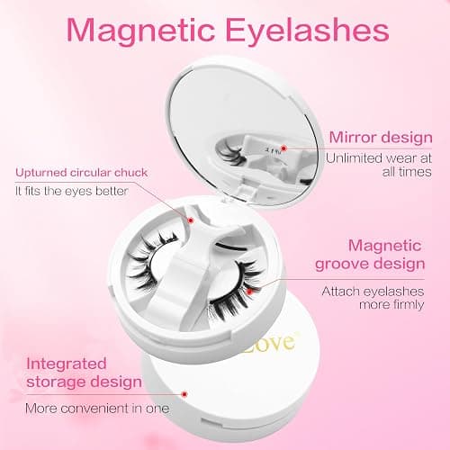 Reusable Magnetic Lashes Natural Look Magnetic Eyelashes without Eyeliner No Glue Needed False Eyelashes Magnetic Lashes Kit with Applicator thumbnail 4