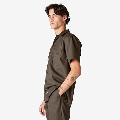 Dickies Men’s Short Sleeve Work Shirt – Durable Twill Button Down Shirts for Men, Lightweight Uniform for Daily Wear thumbnail 4