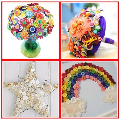 500-700 PCS Assorted Mixed Color Resin Buttons, 2 and 4 Holes Round Craft | Buttons for Sewing DIY Crafts Manual Button Painting,DIY Handmade Ornament thumbnail 2