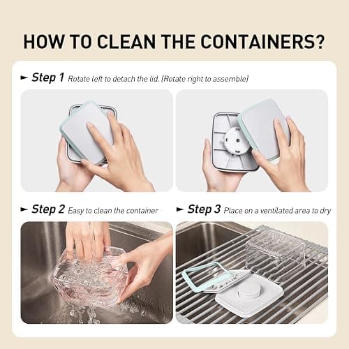 EQI Pop Food Storage Containers Set, 6Pcs Airtight Containers with Lids for Kitchen Pantry Organizers and Storage,One Button Opening BPA-Free Food Containers for Cereal Flour Sugar(0.6, 1.3, 1.9Qt)*2 thumbnail 6