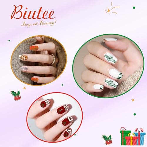Biutee Nail Stamping Kit 2Pcs Nail Art Stamping Plates 4Pcs Stamping Gel Polish French Tip Nail Stamp Kit 110 Patterns with Silicone Stamper Scraper Large Lace Stamp Template Christmas Gift for Women thumbnail 9