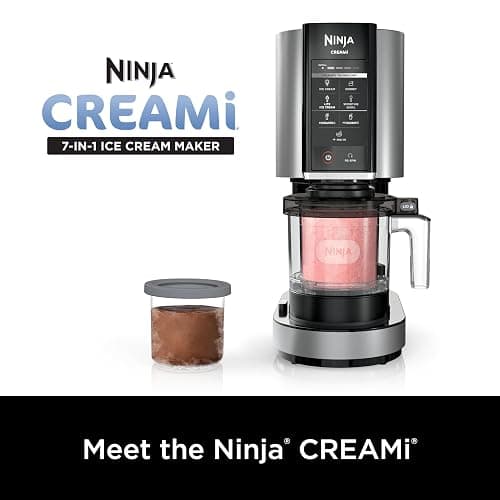 Ninja NC301 CREAMi Ice Cream Maker, for Gelato, Mix-ins, Milkshakes, Sorbet, Smoothie Bowls & More, 7 One-Touch Programs, with (2) Pint Containers & Lids, Compact Size, Perfect for Kids, Silver thumbnail 16