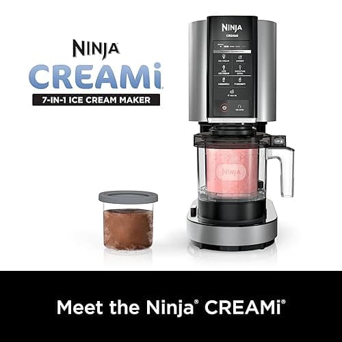 Ninja NC301 CREAMi Ice Cream Maker, for Gelato, Mix-ins, Milkshakes, Sorbet, Smoothie Bowls & More, 7 One-Touch Programs, with (2) Pint Containers & Lids, Compact Size, Perfect for Kids, Silver thumbnail 15