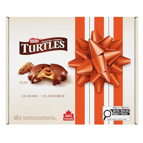 TURTLES Gift Box, Smooth Caramel & Crunchy Pecans Draped In Rich Chocolate, Prepared In Canada, Gluten-Free, 600 g - Image 1
