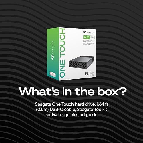 Seagate One Touch 8TB External Hard Drive Desktop HDD - USB-C Compatible with Most Windows and macOS, Rescue Recovery (STNB8000400) thumbnail 9