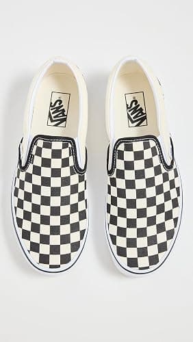 Vans Slip On Unisex Sneakers, Checkerboard Black/Off White, 12 US Women/10.5 US Men thumbnail 5