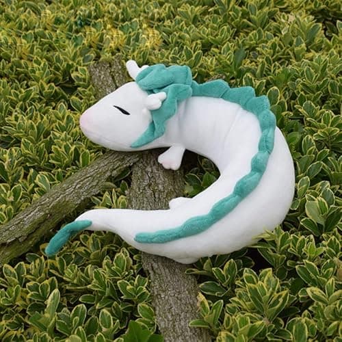 AIHANCH Dragon Neck Pillow Anime Cute Haku Dragon Pillow Anime Plush Doll Toy Kids Travel Pillows with Sleeping Eye Mask for Chrismas Birthday Gift - Light Green With Eye Mask thumbnail 6