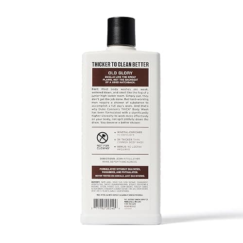 Duke Cannon Supply Co. Thick High Viscosity Body Wash - 3X Thicker, Plant-Based, Mineral-Enriched Body Wash for Men - Bourbon, Naval Diplomacy, Old Glory, & Bay Rum thumbnail 8