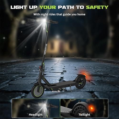 Electric Scooter, 10"/8.5" Solid Tire, 500W/350W Powerful Motor & 19/22 MPH Top Speed, 28/25/22/16 Miles Long Range, Folding E Scooter with Dual Braking for Teens and Adults thumbnail 6