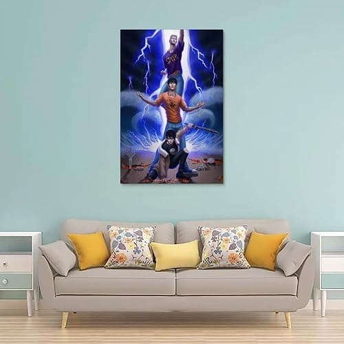Room Aesthetics And Decor Anime Percy Jackson Grace Nico Di Angelo Art Poster Decorative Painting Wall Art Deco Posters Canvas Printing Canvas Poster Room Aesthetic Decorative Wall Art Print Family B thumbnail 2