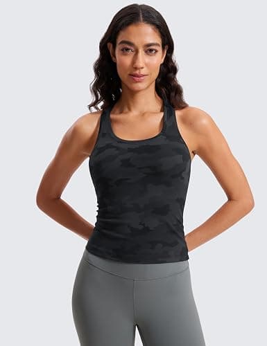 CRZ YOGA Butterluxe Racerback Tank Tops for Women - Yoga Workout Casual Gym Athletic Camisole Tight Sleeveless Shirts thumbnail 2