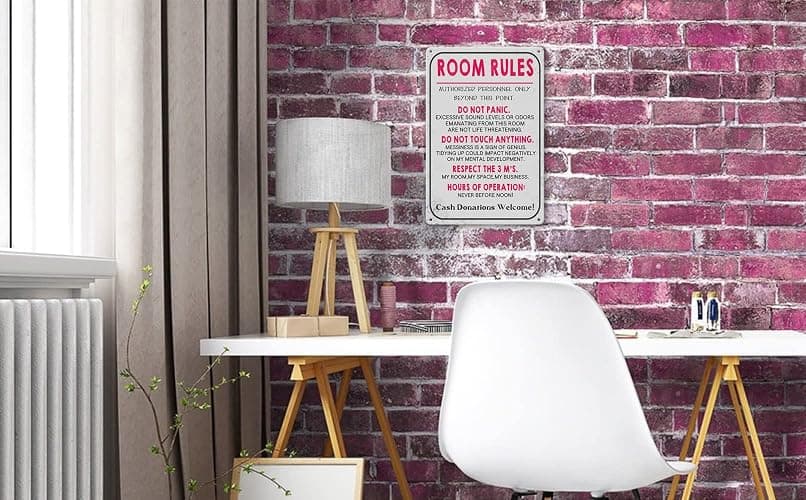 Room Sign For Teen Girls Bedroom Door Decor Teen Boy Room Signs Girl Room Rules Signs Dorm Wall Accessories Cool Things For Teens Funny Metal Tin Sign Gaming Decor 12 X 8 In thumbnail 7