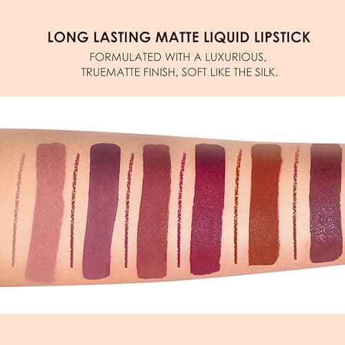 BestLand 12Pcs Matte Liquid Lipstick + Lip Liner Pens Set, Velvety Nude Lip Stain Waterproof Long Wear Makeup Gift Set thumbnail 3