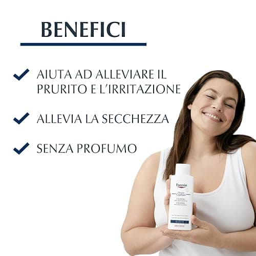 Eucerin DermoCapillaire Shampoo Lenitivo all'Urea 250 ml, Shampoo capelli, cute e cuoio capelluto secchi, Formula idratante per una detersione quotidiana delicata e senza sapone alcalino thumbnail 2