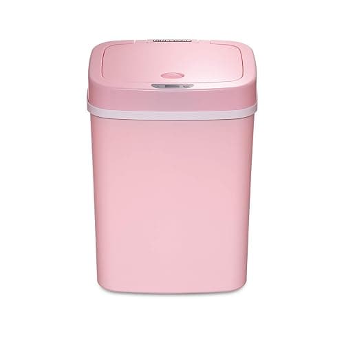 Ninestars DZT-12-5PK Bedroom or Bathroom Automatic Touchless Infrared Motion Sensor Trash Can, ABS Plastic (Rectangular, Pink) Trashcan, 3 Gal 1 Count (Pack of 1) - Pink - 3 Gal - Trash Can thumbnail 7