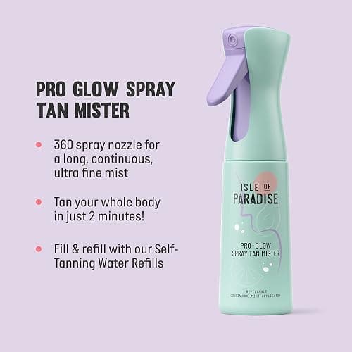Isle of Paradise Pro Glow Spray Tan Mister - Refillable Continuous Mist Spray Bottle for Flawless Self Tan, 1 Count thumbnail 3