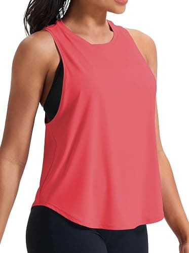 JOYSPELS Workout Tank Tops for Women, Quick Dry Ice Silk Athletic Running Shirts, Loose Fit Sleeveless Gym Tops - Image 1