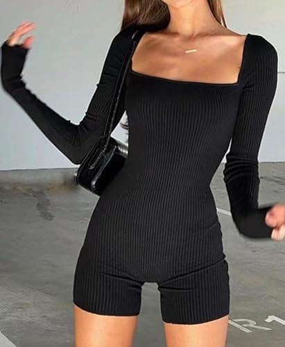 OLCHEE womens black long-sleeve bodysuit thumbnail 5