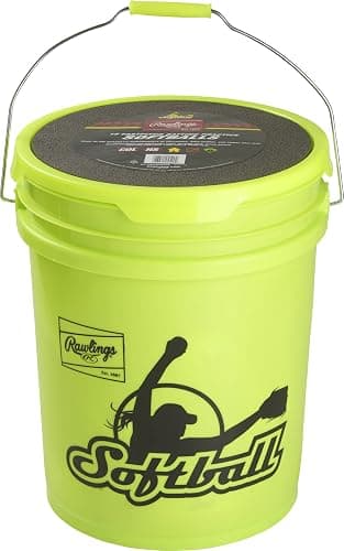 Rawlings | Bucket of 12 Practice Softballs | All Ages | 12" RFPBP12SY | Synthetic Cover thumbnail 4