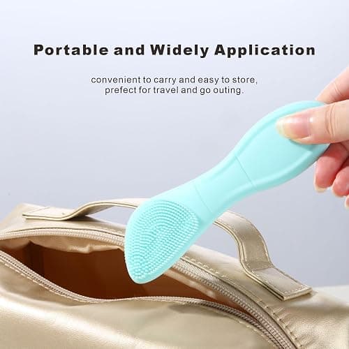 YUSAGO Multifunctional Face Washing Brushes,2 in 1 Pore Cleaning Brush & Blackhead Scraper,Pimple Extractor for Women Men,Face Scraper Skin Spatula,Pore Scrubber for Deep Cleansing.(Green) thumbnail 8