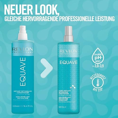 REVLON PROFESSIONAL EQUAVE Hydro Instant Detangling Conditioner, 500 ml, entwirrender Leave in Sprühconditioner für normales bis trockenes Haar, Haarpflege mit 2-Phasen Formel & Hitzeschutz thumbnail 2
