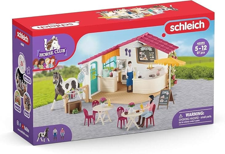 Schleich Horse Club - 97Pc Rider Café Playset - Kids Ages 5+ | 42592 | Horse Figurine, Equestrian Toy for Girls 5+, Realistic Horse Toy, Screen-Free Imaginative Pretend Play, Party Gifts thumbnail 6