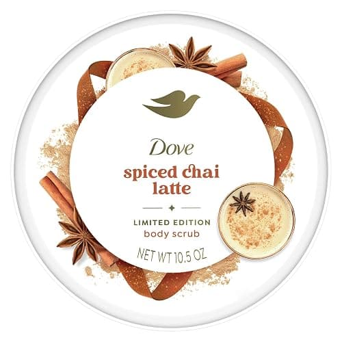 Dove Exfoliating Body Scrub – Spiced Chai Latte, Deeply Nourishing Exfoliant with ¼ Moisturizing Cream, 10.5 oz thumbnail 3