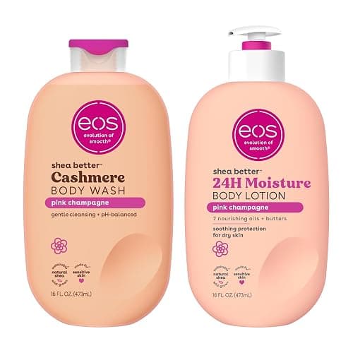 eos Shea Better Body Lotion+ Body Wash, Pink Champagne - Image 1