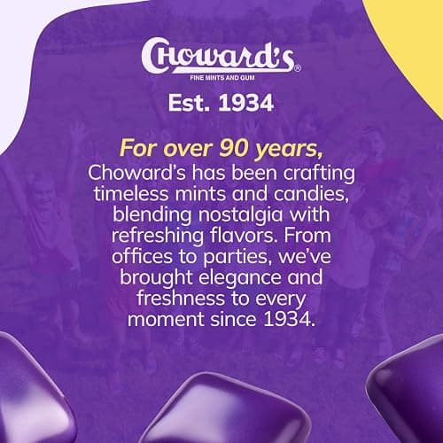 Choward's Scented Gum | Bold Aromatic Refreshing Flavor | Perfect for Fresh Breath, Travel, Sharing, and Gifting | Nostalgic Chewing Gum | Pack of 24 (8 Tablets Per Package, 24 Packages Per Box) thumbnail 2