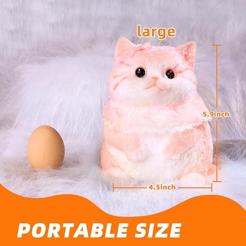 Big Taba Cat, Handmade Large Cat Taba Squishy Toys, Stress Relief, Funny, Cute Soft Cat Squishy Stress Toy Gifts (Large Pink Cat) thumbnail 2
