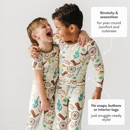 Little Sleepies Two-Piece Pajama Set for Boys & Girls, Soft Viscose from Bamboo Toddler Pajamas for Kids, Family Matching PJs thumbnail 7