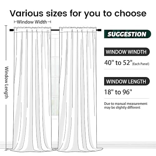 SimpleHome Dark Green Velvet Curtains 96 Inches for Living Room,Rod Pocket Luxury Blackout Velvet Curtains Thermal Insulated 2 Panels Room Darkening Drapes,W40 x L96 thumbnail 2
