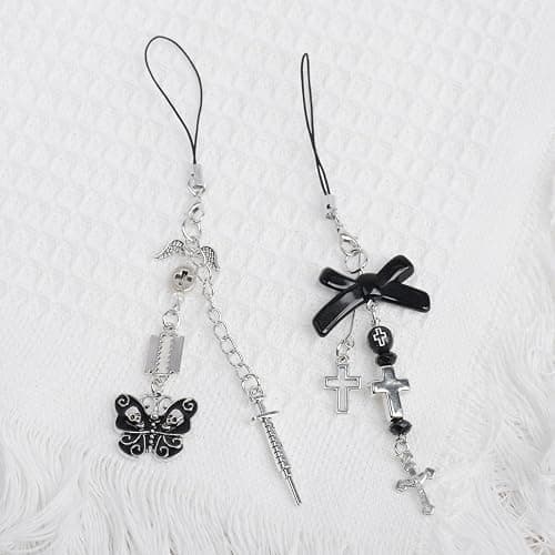 Locharme 4PCS Cute Phone Charms Aesthetic Y2K CellPhone Charms Strap Pink Strawberry Butterfly Star Phone Charm Y2K Accessories Keychain for Backpack, Digital Cameras, Kindles, Air Pods thumbnail 2