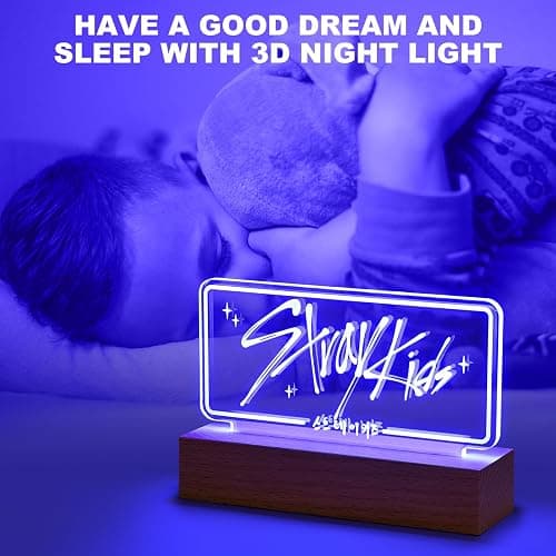 X9H8N9 Stray LED Night Light 7 Colors Adjustable Room Decor Lamp Skz Merch for Stay Fans Birthday Gifts thumbnail 4