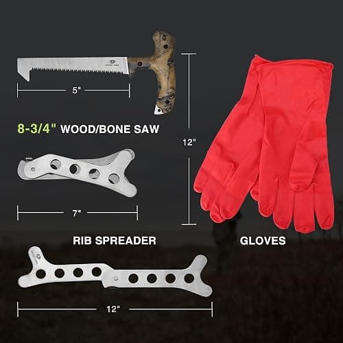 Mossy Oak Hunting Field Dressing Kit - Portable Butcher Game Processor Set (8-Piece) thumbnail 3