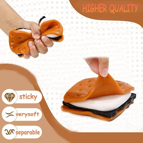 Taba Squishy Adult and Kids Fidget Toys, Large Slow Rising Squishy Sandwich (Jumbo) Squeeze Toy, Anxiety Stress Relief for Calming Corner Classroom, Treasure Box Toys for Classroom thumbnail 5