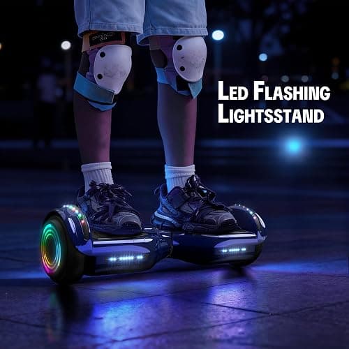 Hoverstar Bluetooth Hoverboard with LED Wheels Chrome Color Self Balance Scooter for Kids, Teenager (Chrome Blue) thumbnail 3